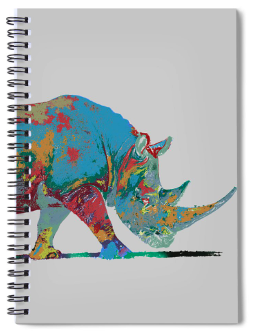 Colourful Rhino Spiral Notebook