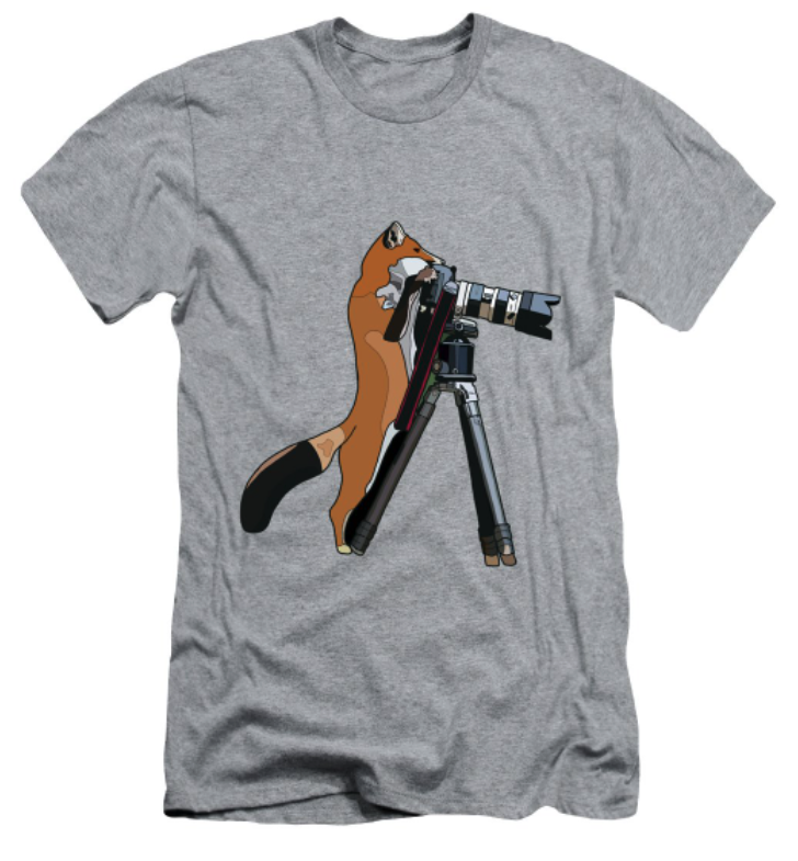 Fox Photographer Mens TShirt Grey