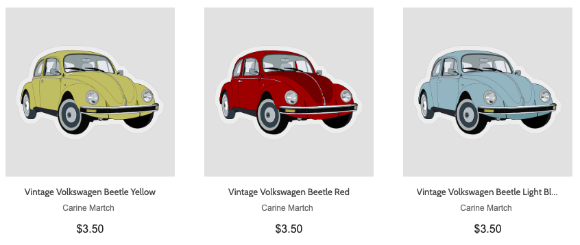 Vintage Volkswagen Beetle Sticker